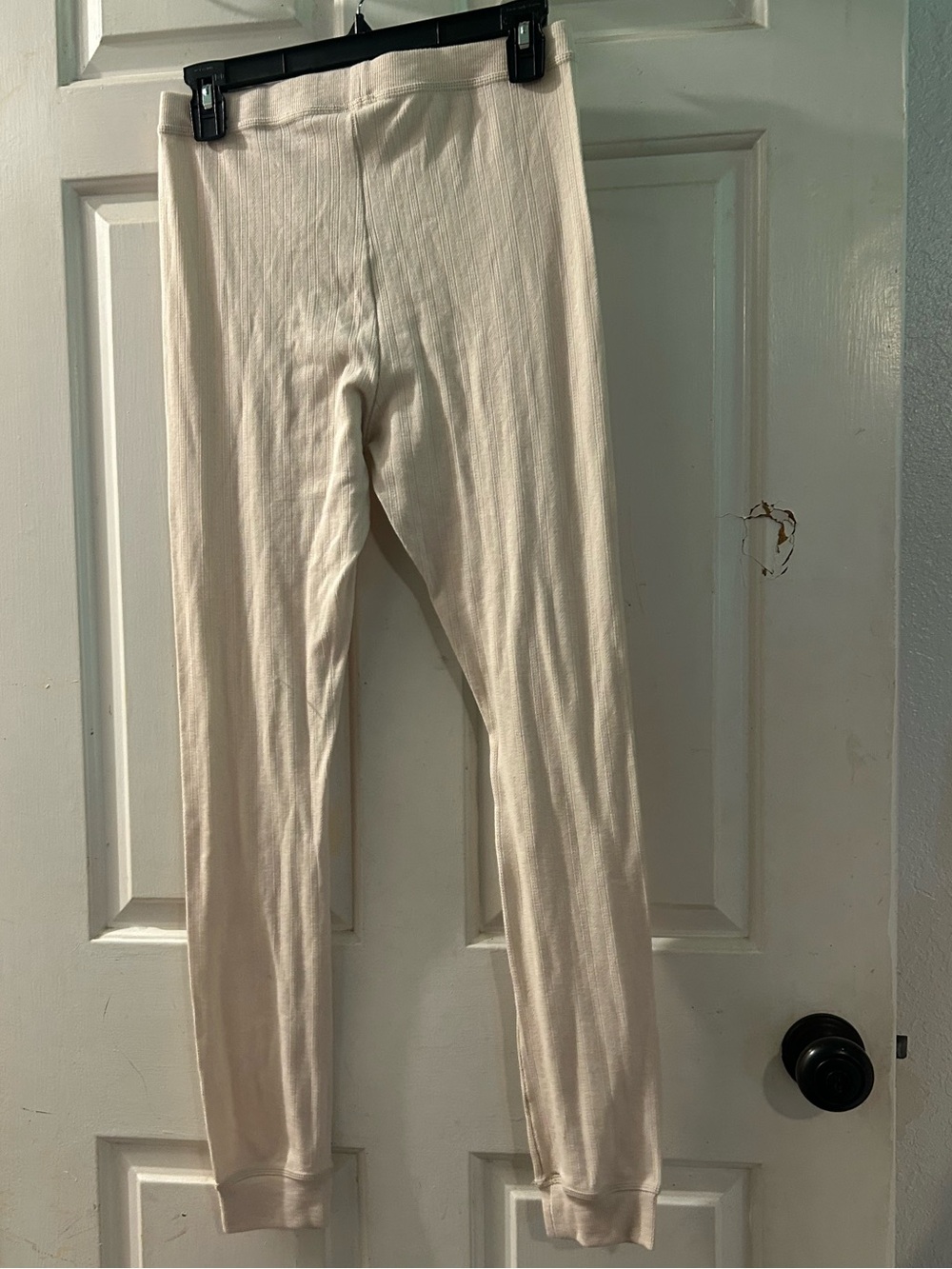 Free People Women's Ribbed Jogger Leggings - Cream - Picture 3 of 3